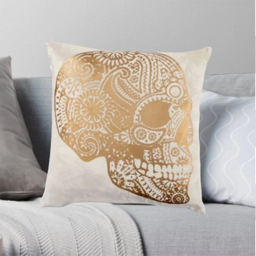 Z Gallerie Sugar Skull Throw Pillow